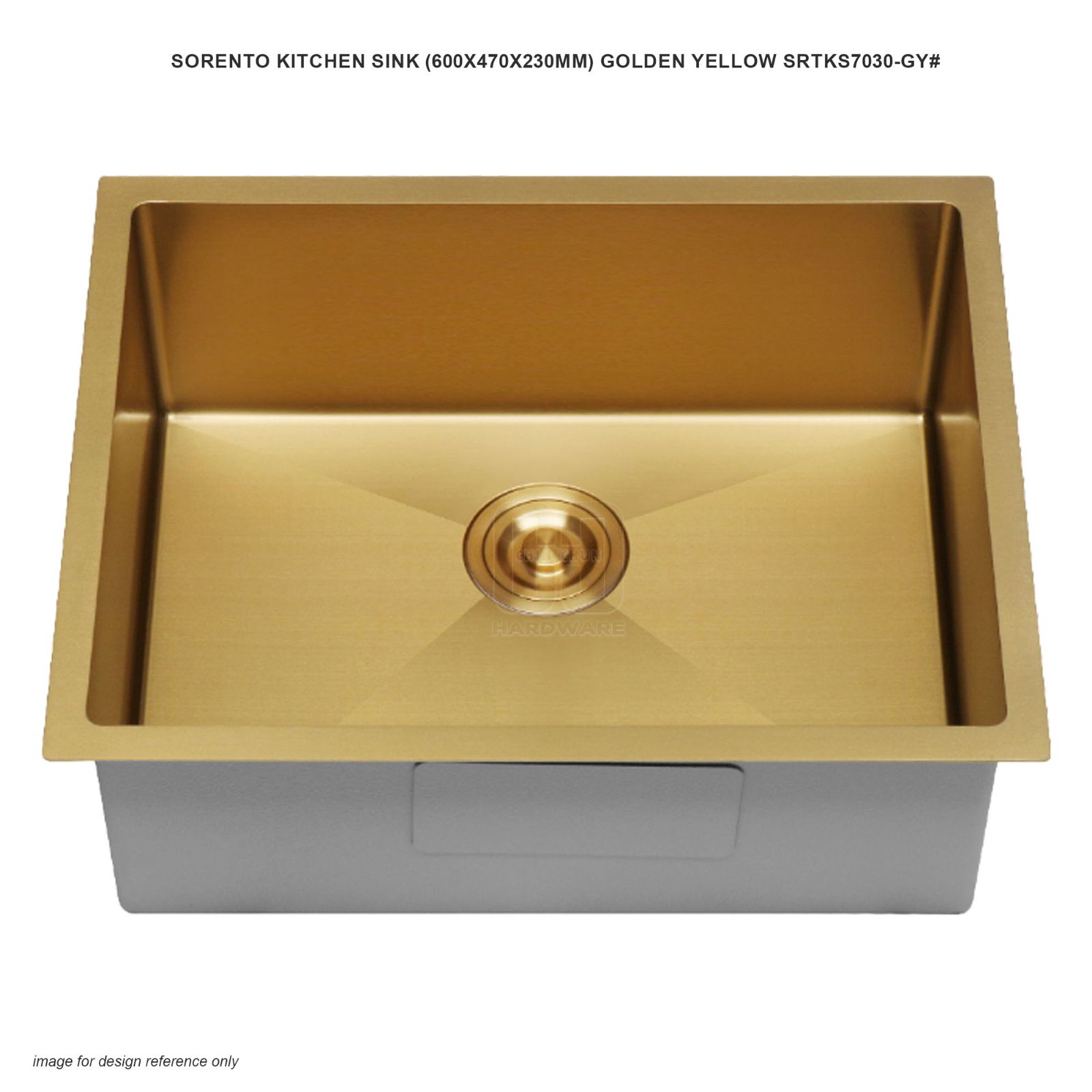 SORENTO KITCHEN SINK GOLDEN YELLOW SRTKS7030-GY (600x470x230MM)