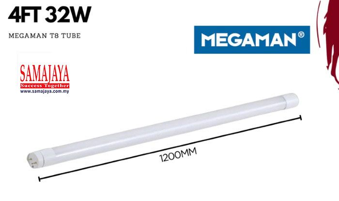 Megaman T8 4ft 32W 6500k LED Tube (Cool Daylight)