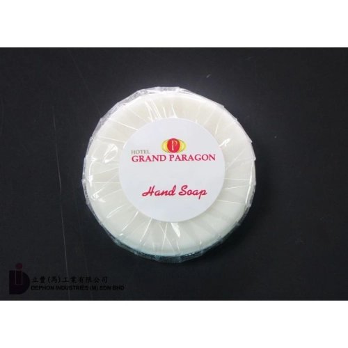 20GM ROUND SHAPE SOAP WITH BOPP PLEAT WRAP