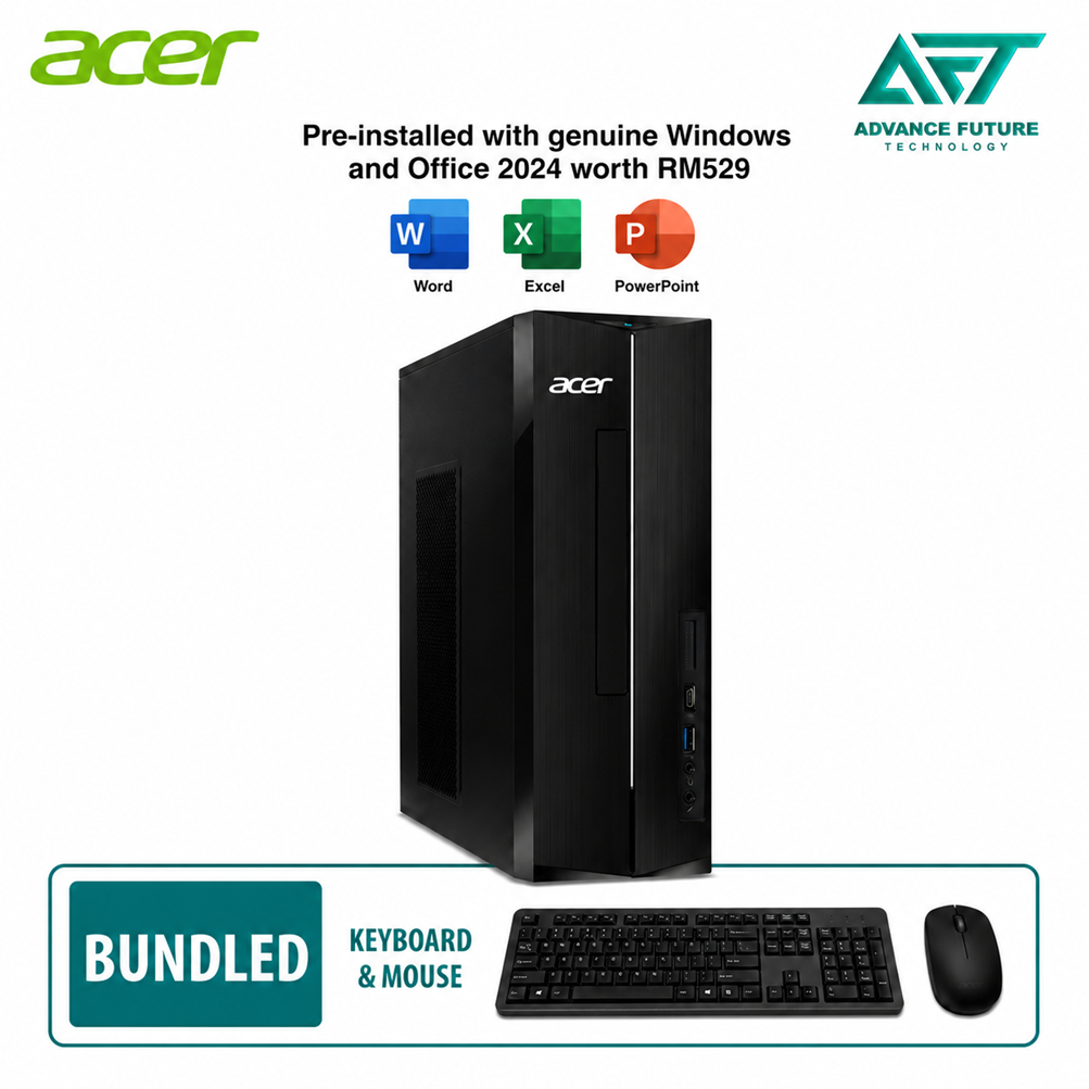 Acer Aspire XC-1725-35400W11 Desktop PC ( AMD Ryzen 3 5400U, 8GB, 512GB SSD, ATI, W11, H&S 2024&M365 )