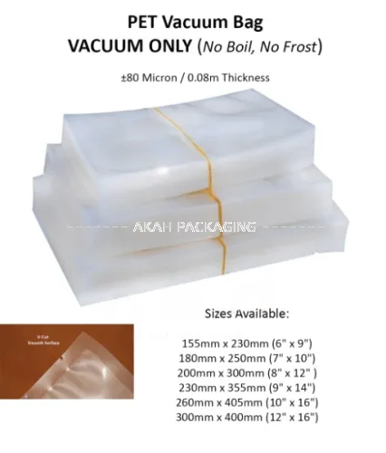 (7" x 10") PET Vacuum Bag / Smooth Surface Vacuum ONLY