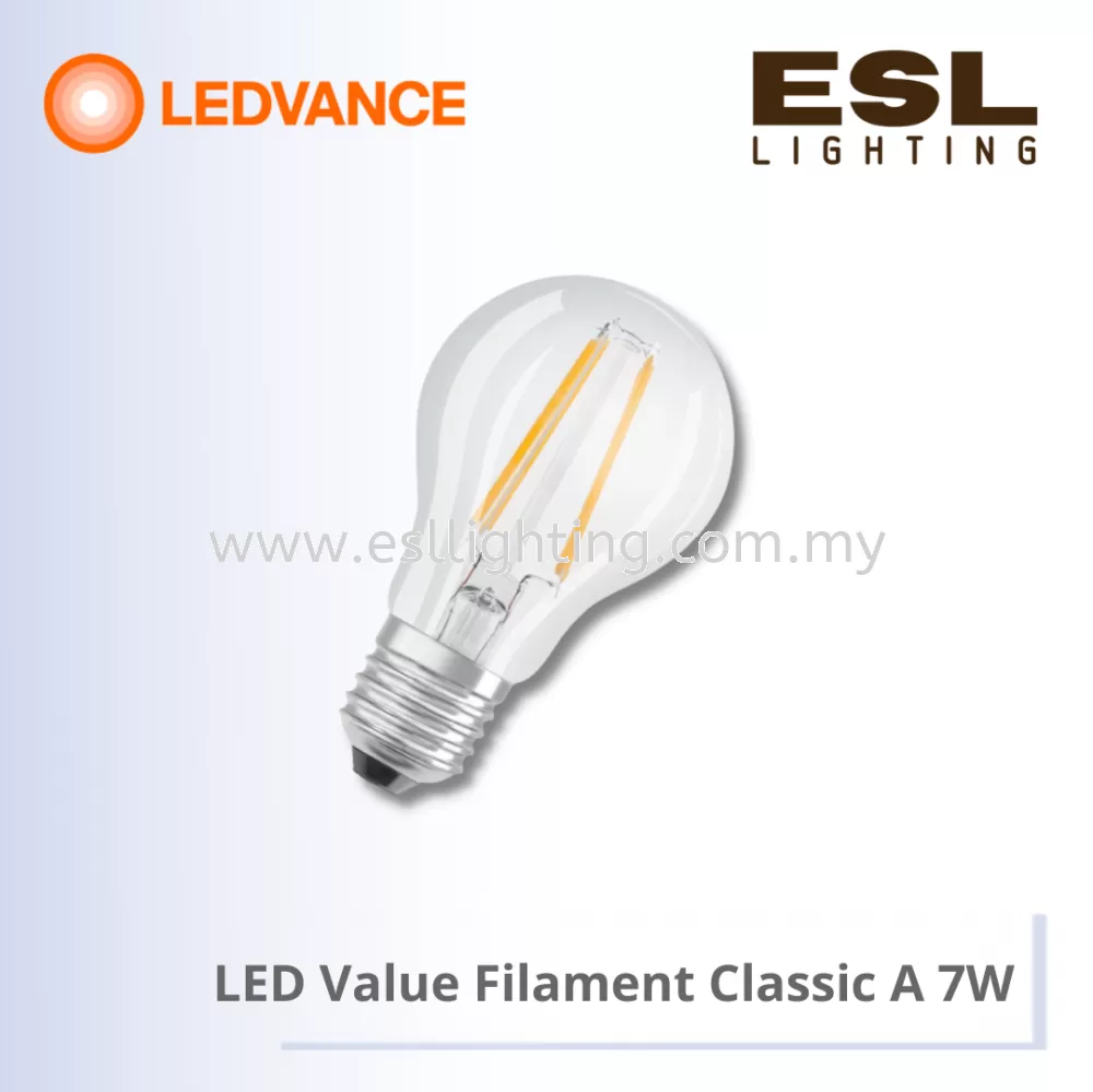 LEDVANCE LED Value Filament Classic A BULB E27 7W - 4058075267220 / 4058075751538