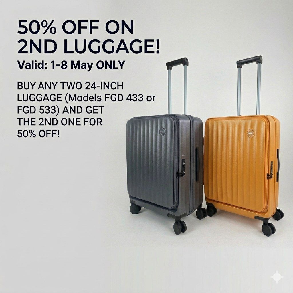 Samel 24" FGD 433 Japanese Concept Nobu Premium Expandable Front-Open 100% PC Luggage