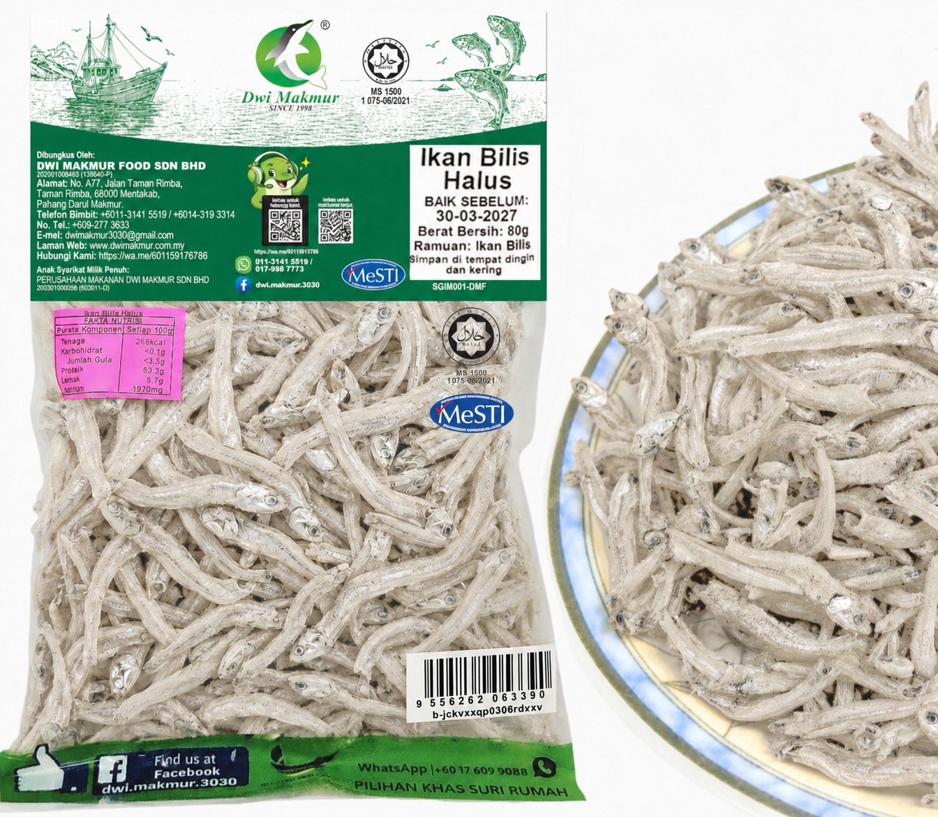 Fine Anchovies 80 Grams RM5.90 X 5 Units C.Dwi Makmur