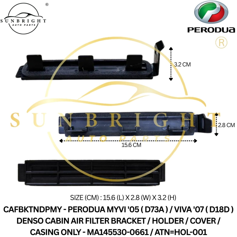 PERODUA MYVI '05 ( D73A ) / VIVA '07 ( D18D ) DENSO CABIN AIR FILTER BRACKET / HOLDER / COVER / CASING ONLY - MA145530-0661 / ATN=HOL-001