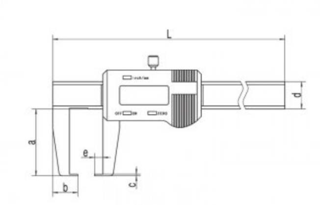 GUANGLU Digital flat-head external groove caliper
