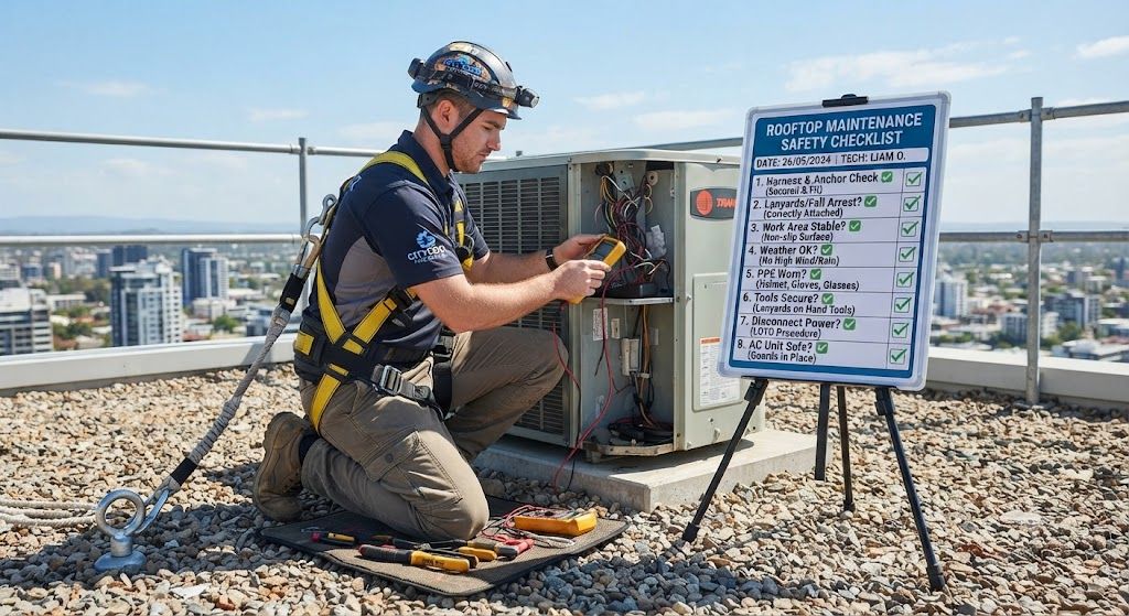 HVAC working at height maintenance checklist