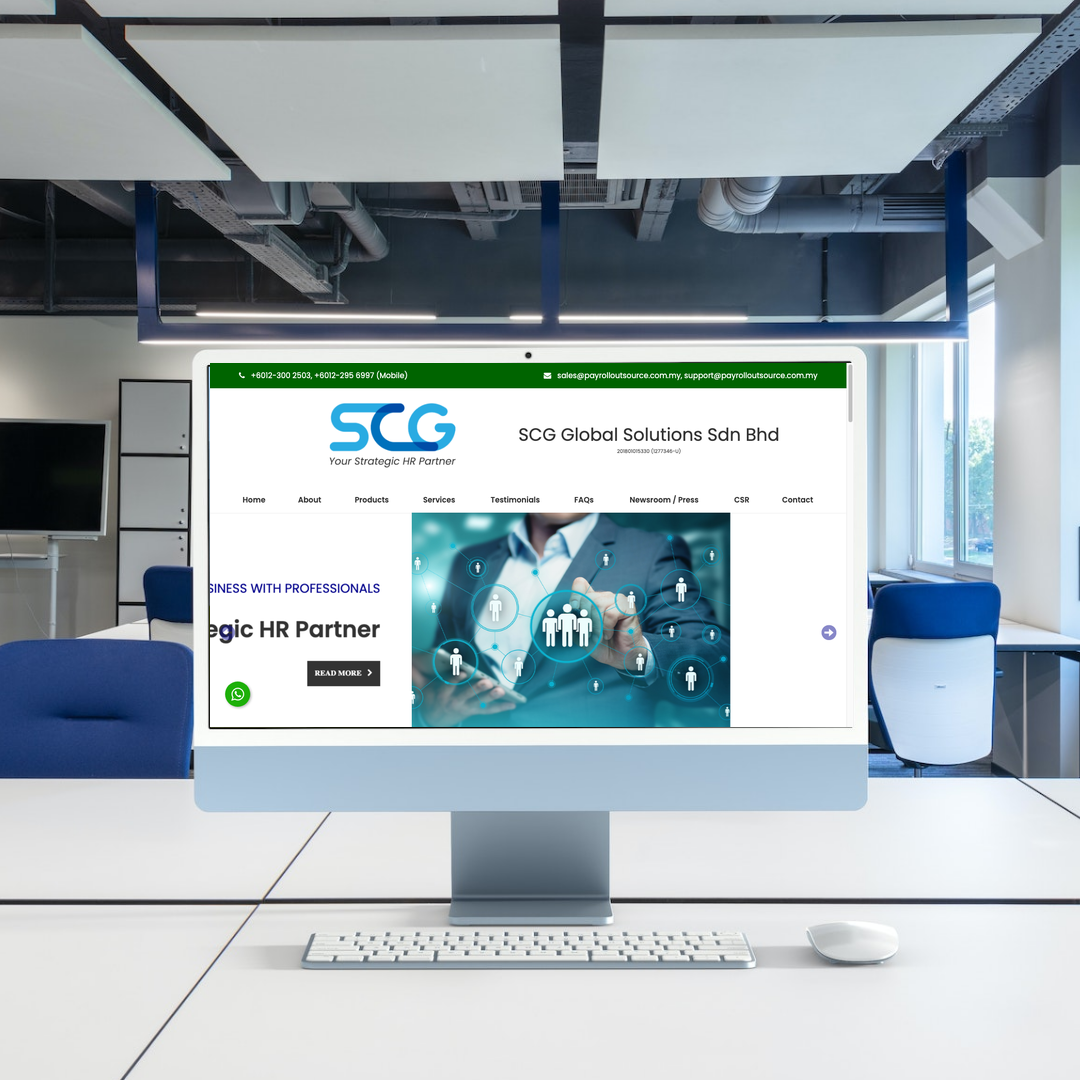 SCG Global Solutions Sdn Bhd Website Design & SEO Case Study | Payroll Software Solution in Selangor