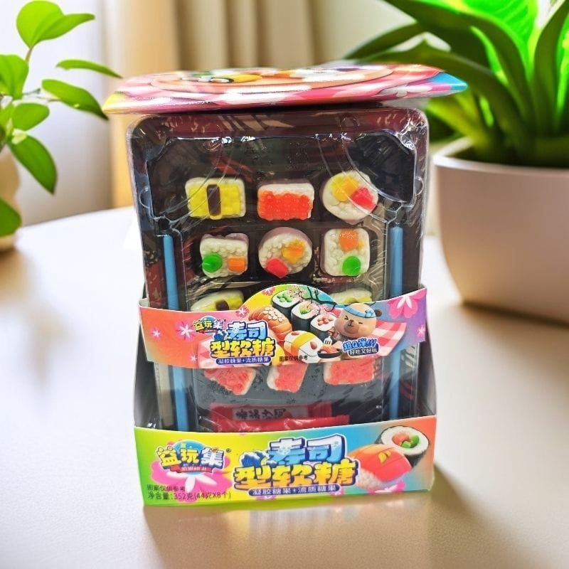 益玩集寿司造型软糖YIWANJI SUSHI SOFT CANDY SET 44G[8UNIT/BOX][12BOX/CTN]