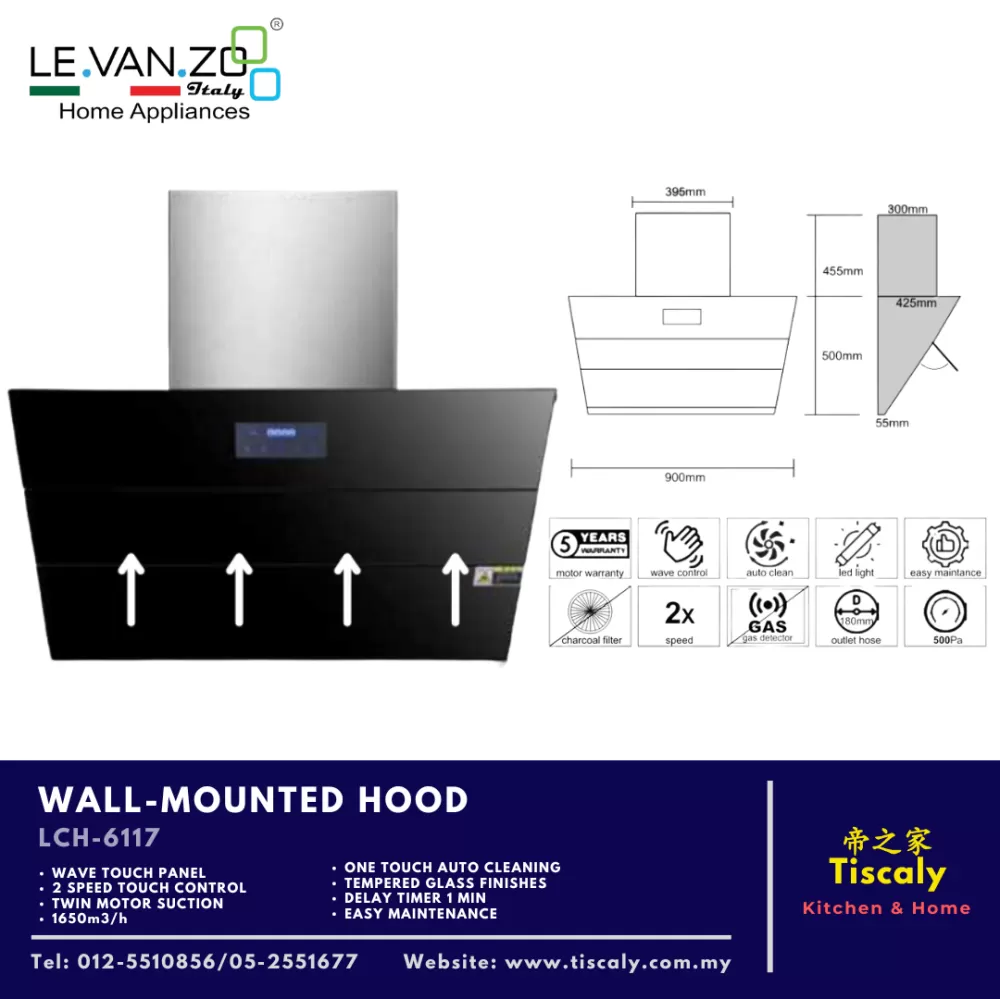 LEVANZO WALL-MOUNTED HOOD LCH-6117