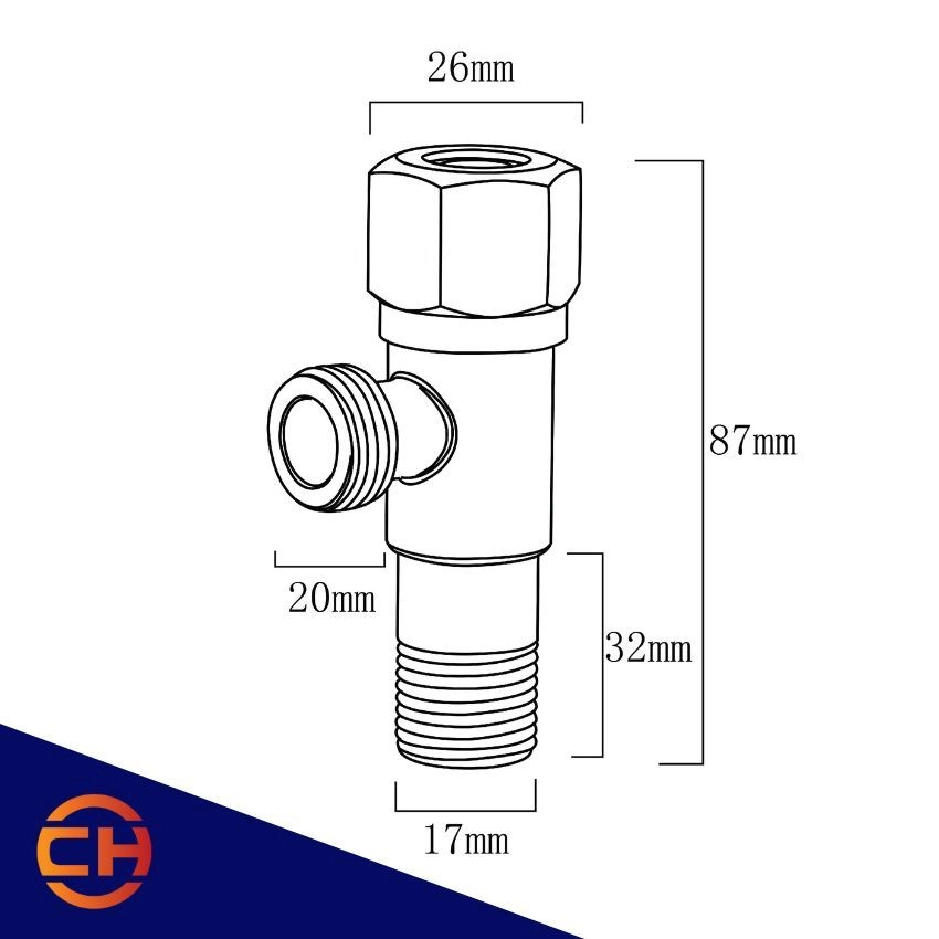 SORENTO BATHROOM FAUCET SRTWT806 / SRTWT907SS / SRTWT908SS Angle Valve ( BRASS )