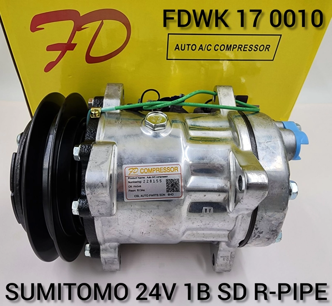 FDWK 17 0010 Sumitomo SD7H15-08L-WERP 1B 24V Compressor (NEW)