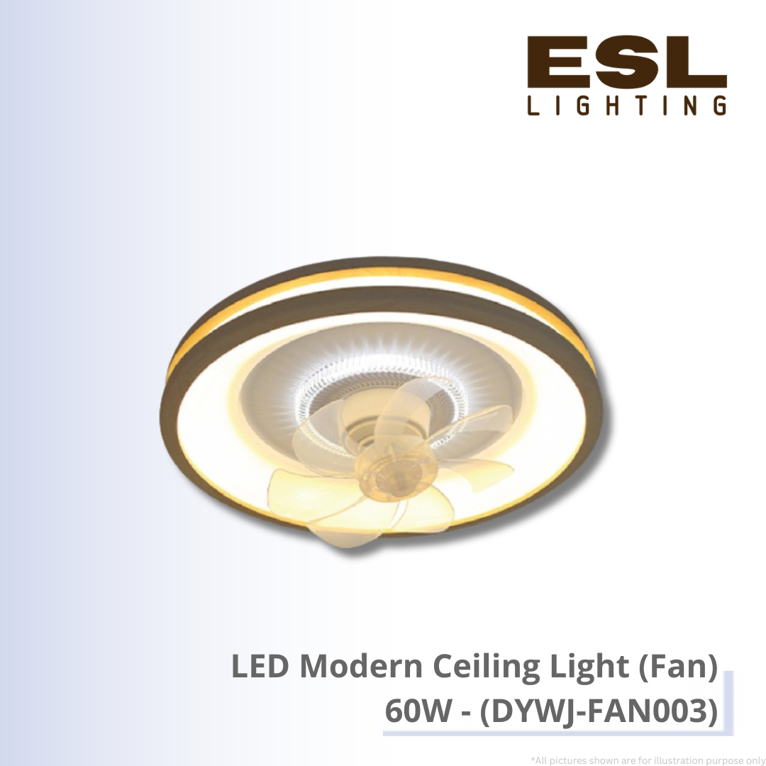 LED Modern Ceiling Light (Fan) 60W - DYWJ-FAN003