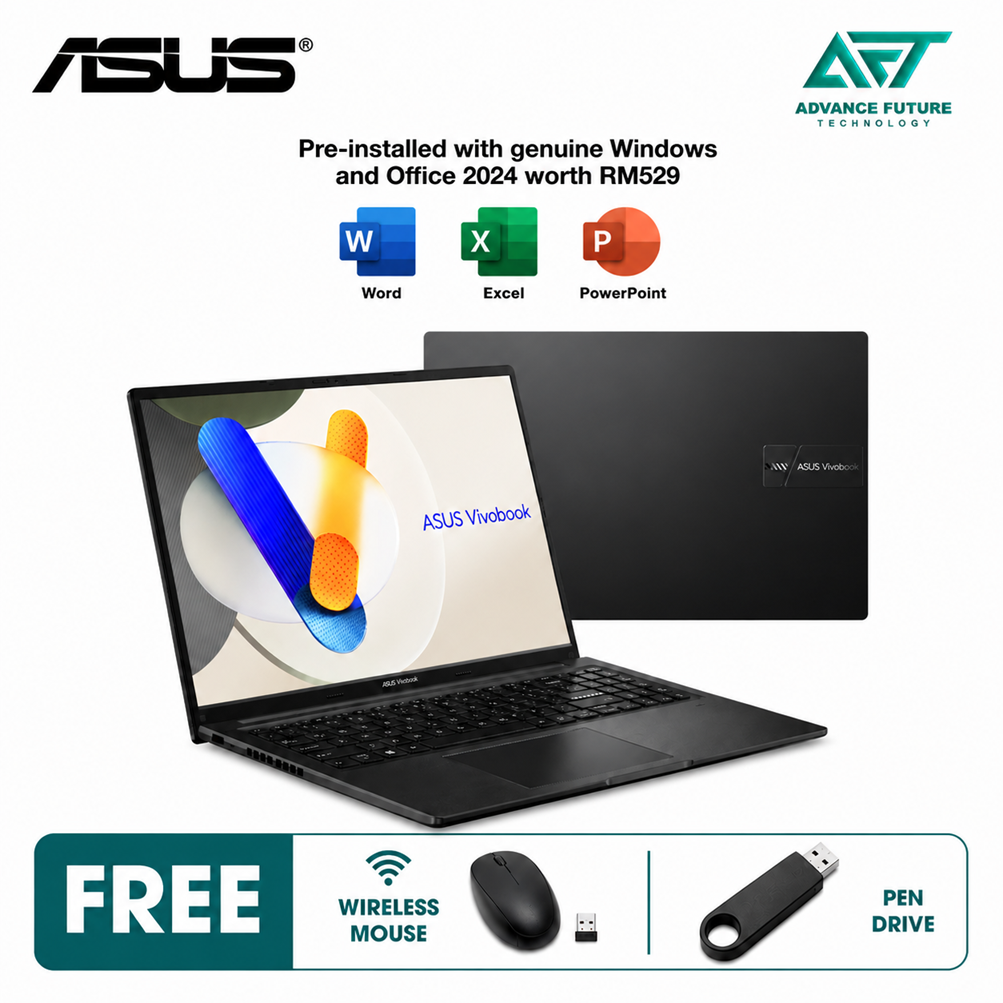 Asus VivoBook 16 A1605V-AMB2255WS 16" WUXGA Laptop Indie Black ( Intel Core i7 13620H, 16GB, 512GB, Intel, W11, H&S 2024&M365 )