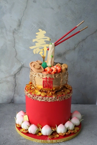 Longevity Noodle Bowl Cake