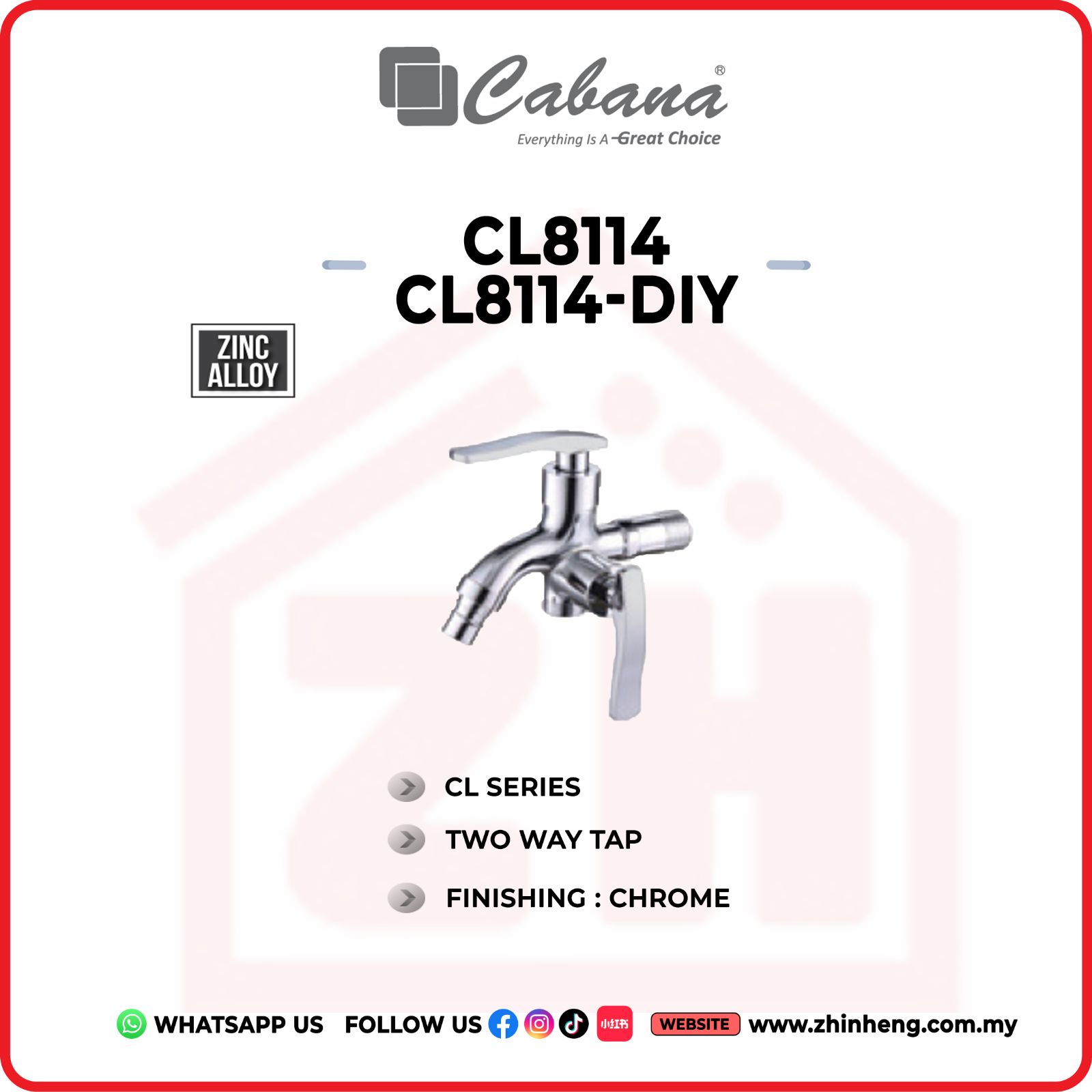 CABANA TWO-WAY TAP  CL8114A & CL8114-DIY