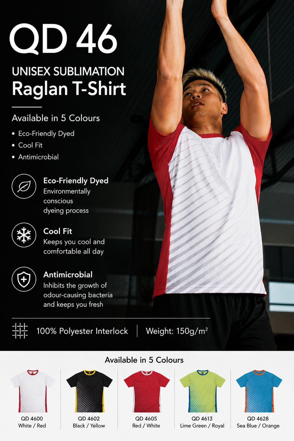 Quick Dry Raglan T-Shirt - QD46
