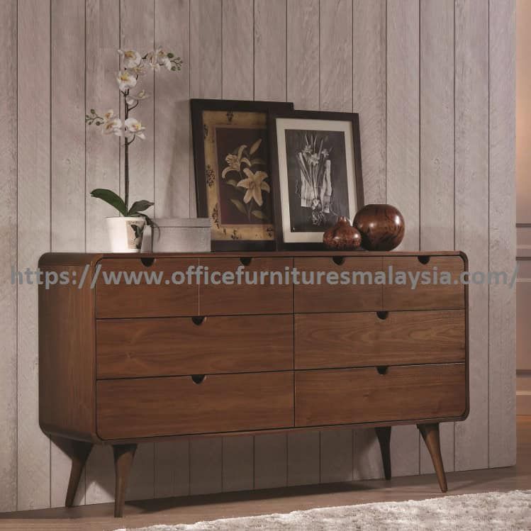 2.7ft Brown Wood color 8 Drawers Storage Cabinet Home Office Living Room YG99062
