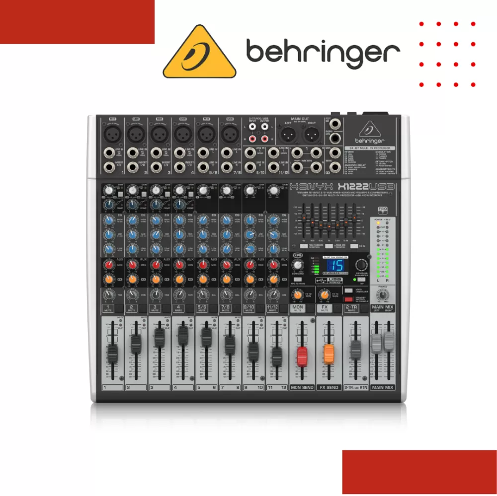 Behringer XENYX X1222USB 12-channel Mixer with USB and Effects