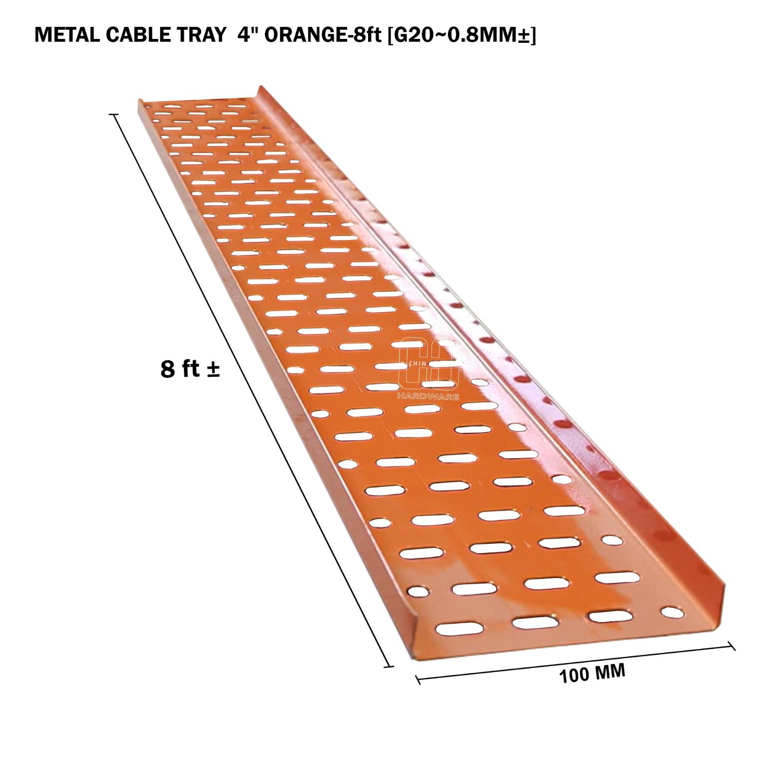 METAL CABLE TRAY 4" ORANGE 8ft G20 0.8MM卤