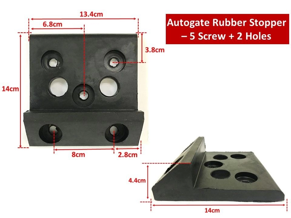5 Screw 2 Hole - Autogate Rubber Stopper for Swing Gate 