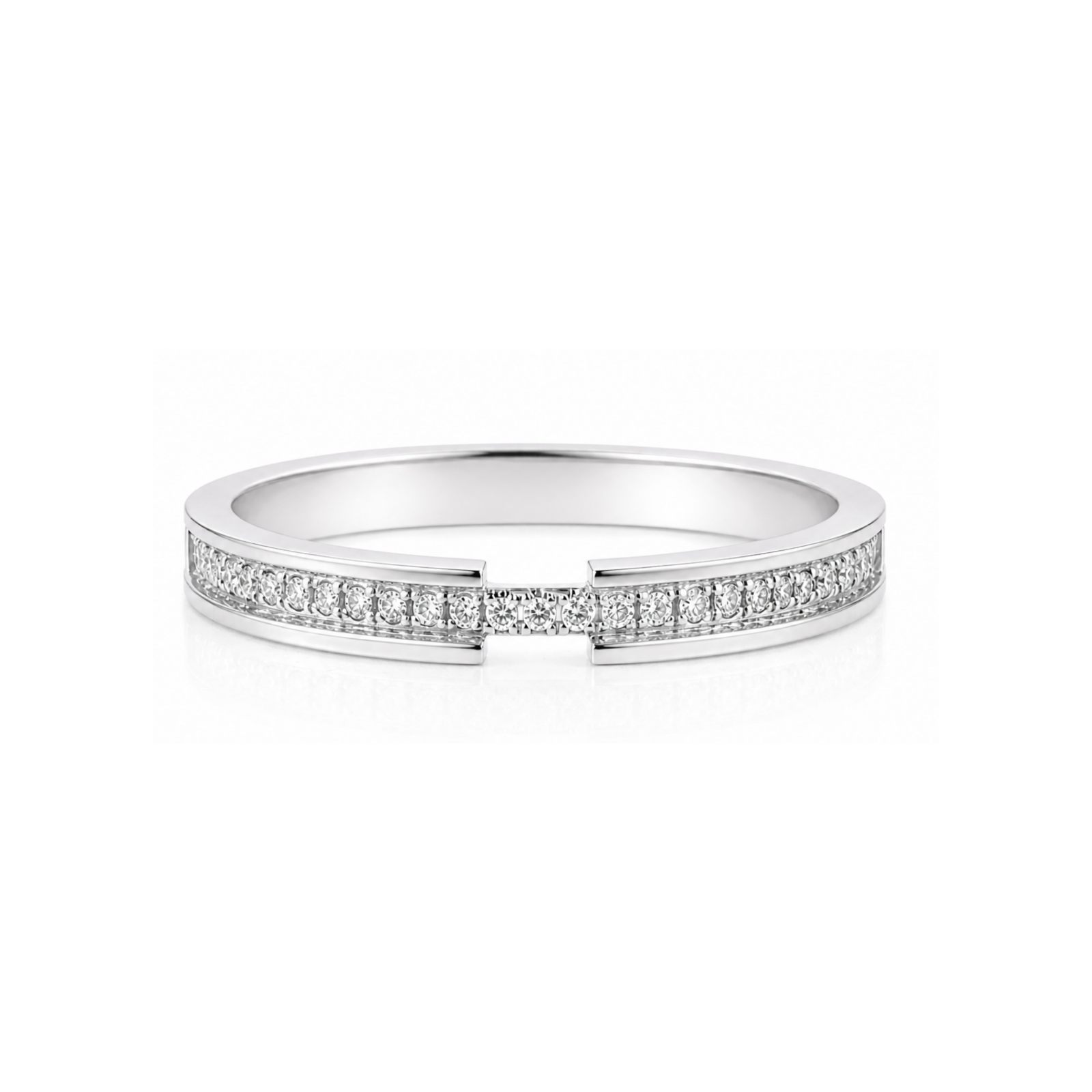 Roman & Co庐 Continuum Pav茅 Wedding Band