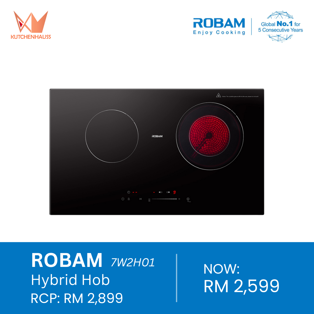 ROBAM - 2 Zones Built-in Hybrid Hob with Ceramic & Induction | 7W2H01