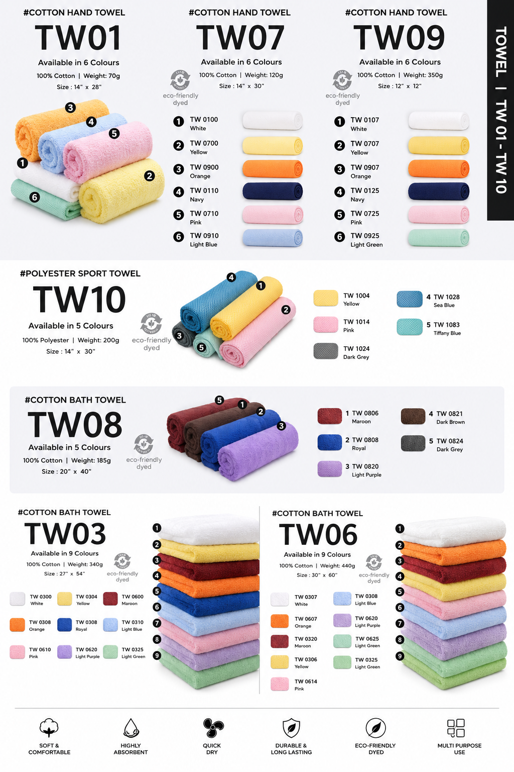 TW Towel Collection｜Soft, Comfortable & Made for Everyday Use