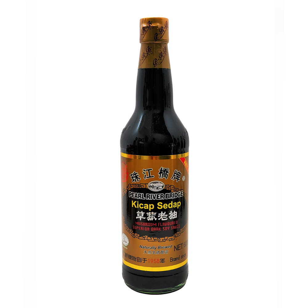 Pearl River Bridge Mushroom Flavoured Superior Dark Soy Sauce 600ml