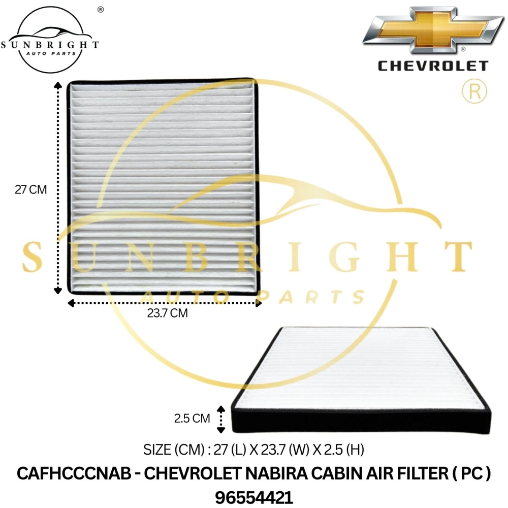 CHEVROLET NABIRA CABIN AIR FILTER ( PC ) 96554421