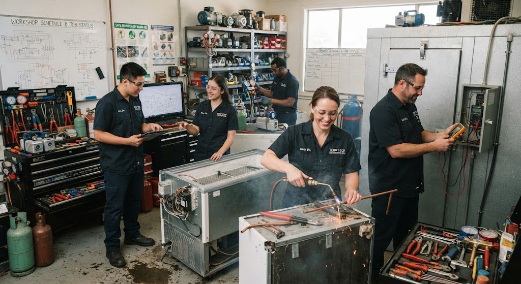 Refrigeration maintenance workshop