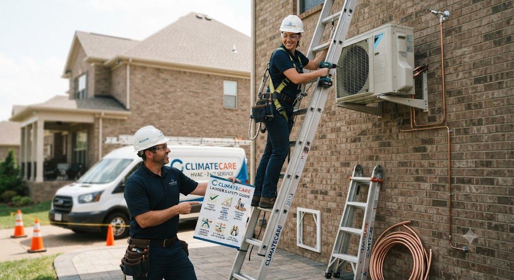 residential air conditioning ladder safety guide