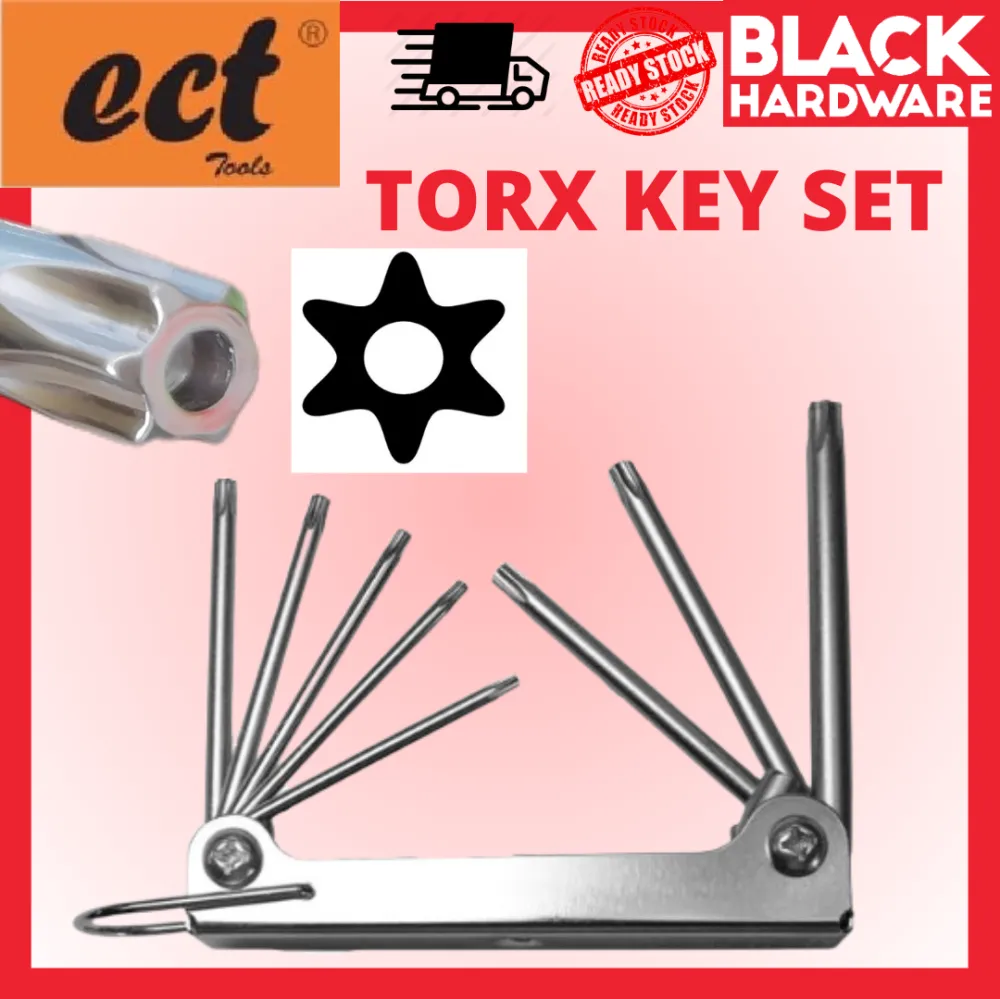 BLACK HARDWARE ECT Star Allen Key Set Torx Allen Key Bunga Torx Screwdriver Allen Key Socket 六角扳手 Folding Allenkey Tools