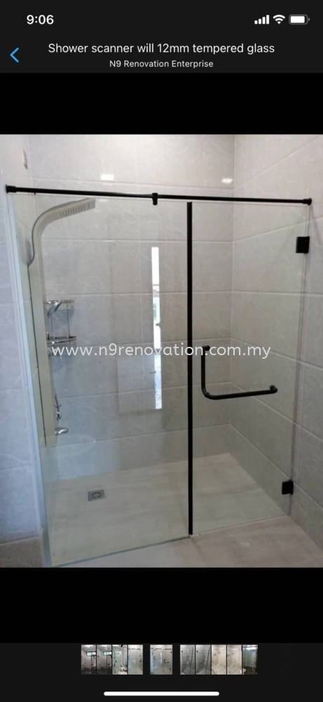 Shower Screen Tempered Glass