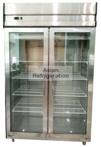 Stainless Steel 2 Glass Door Display Chiller