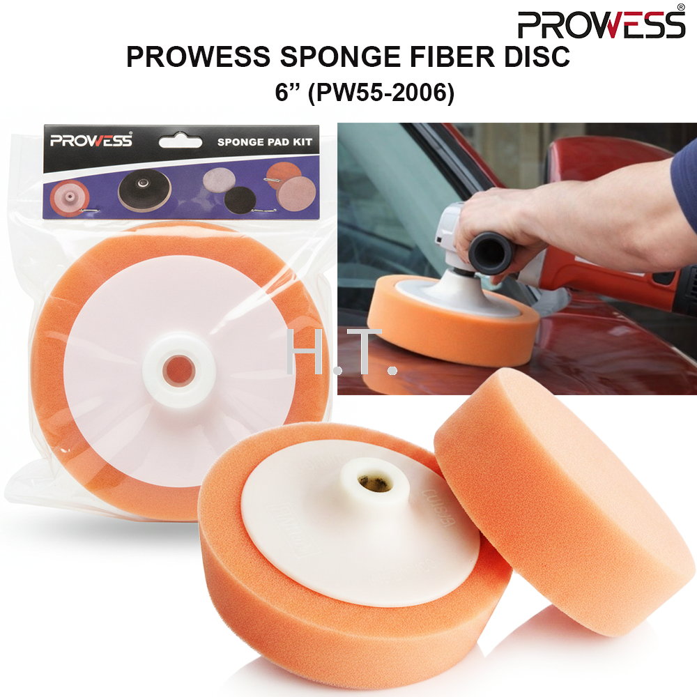 PROWESS SPONGE FIBER DISC 6" X M14 X 2.0MM | ABRASIVE CLEANING DISC | SURFACE PREPARATION & POLISHING ACCESSORY ( PW55-2006 )