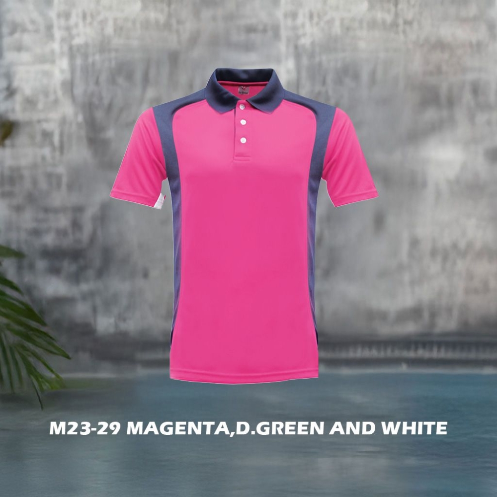 M23-29 Magenta,D.Green and White