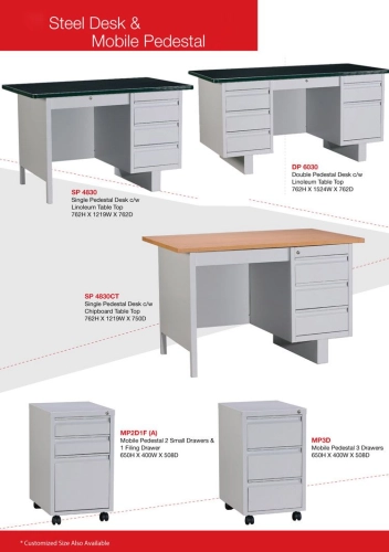 Steel Desk & Mobile Pedestal