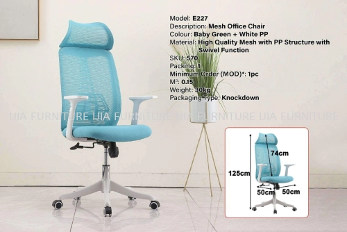 High Quality Mesh with PP Structure with Swivel Function Mesh Office Chair - E227