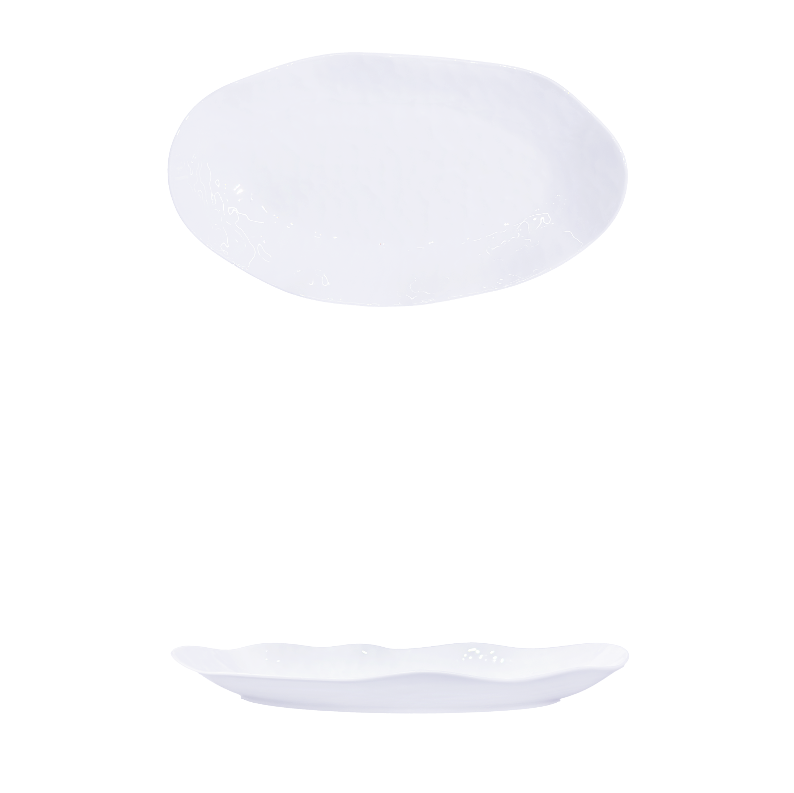 YGB-14'' -fish-plate-月光白-14-原石鱼盘-（套）