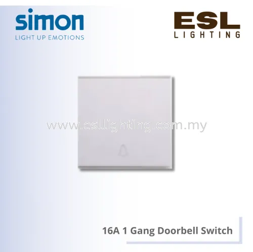 SIMON E6 SERIES 16A 1 Gang Doorbell Switch - 726301