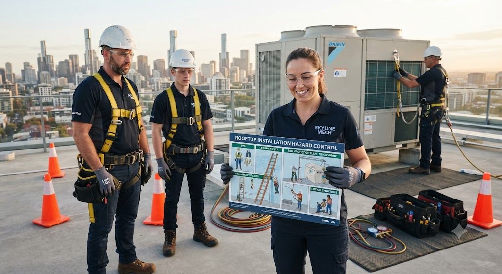 commercial air conditioning installation hazard control