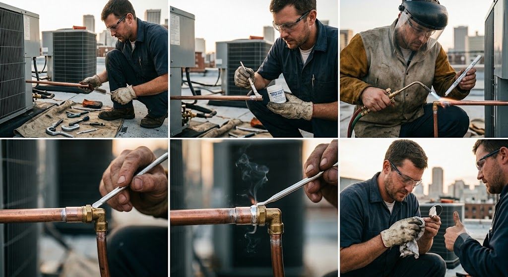 refrigeration brazing process steps