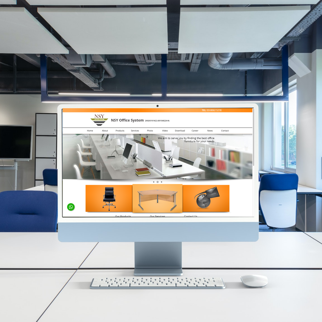 NSY Office System Website Design & SEO Case Study | Office Renovation & Furniture Supplier in Kuala Lumpur
