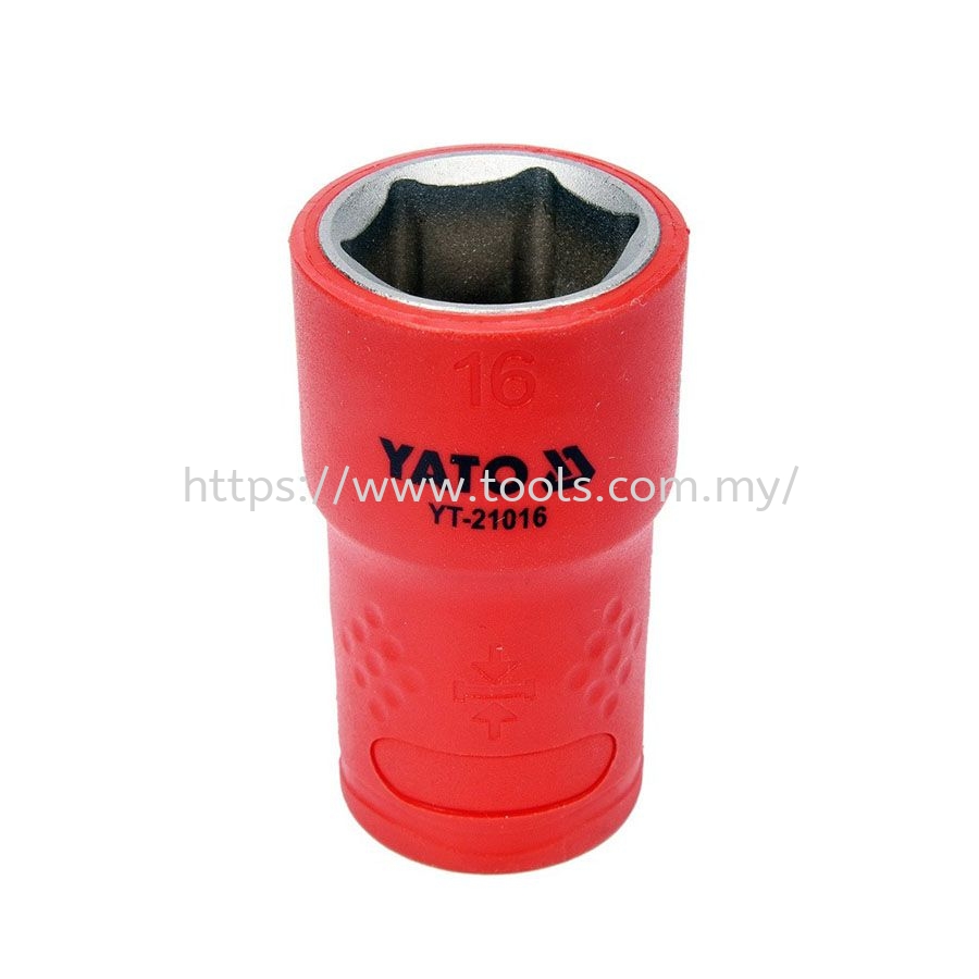 YT-21016 Insulated Hexagonal Socket 3/8" 16mm