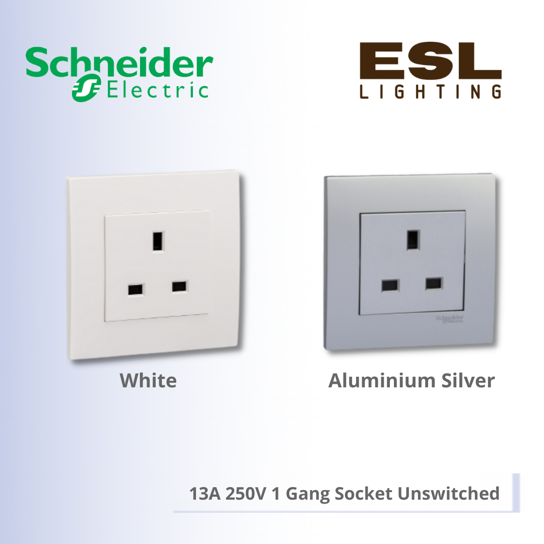 SCHNEIDER Vivace 13A 250V 1 Gang Socket Unswitched - KB426_WE_G11 KB426_AS_G11