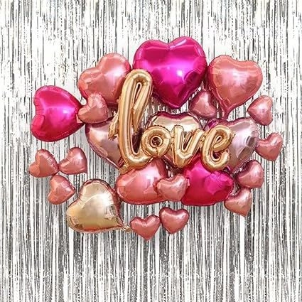 Foil Balloon Matt Heart Shape - Rose Gold (FB-SLB076-RG)