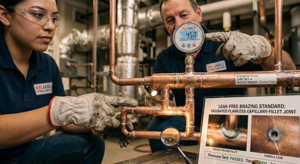copper joint leak-free brazing HVAC systems