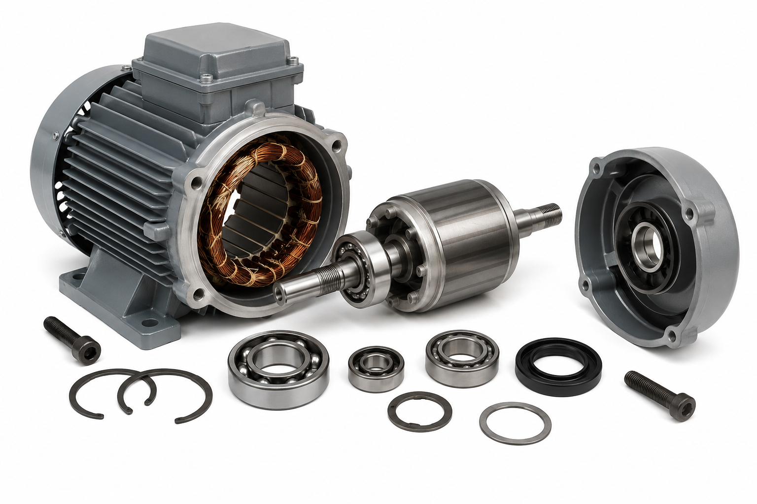 AC Motor Bearing Assembly Service