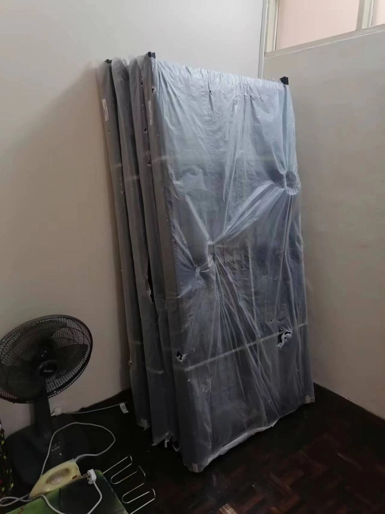 Wooden Wardrobe Two Door For Hostel and Homestay | Katil Double Decker Besi Metal | 5 Inch Rebond High Density Single Mattress | Hostel Furniture | Kedai Kilang Tilam Katil Asrama | Rawang | Penang | KL | Ipoh | Klang | Shah Alam | Kuantan | Pekan | Bandar Baru